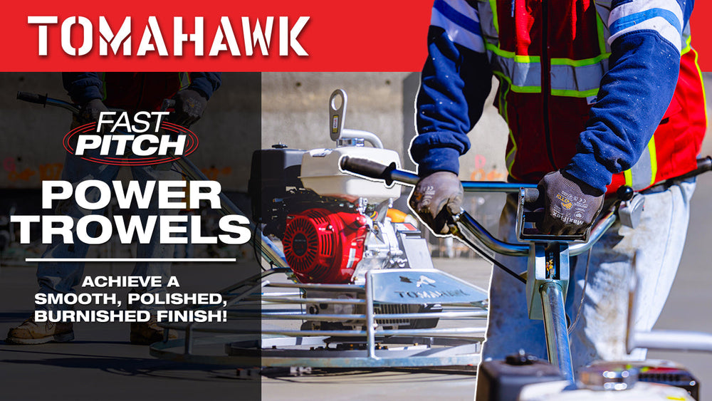 Tomahawk 46" Honda Concrete Fast Pitch Power Trowel with 13HP Honda GX390 Finishing Blades Finishing Tool - Machine Horizon