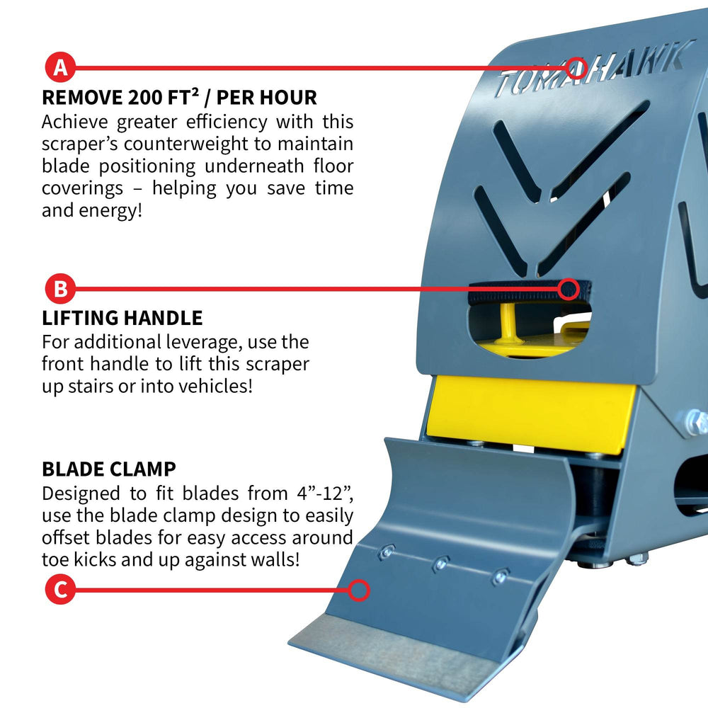 Tomahawk Electric Floor Scraper Vinyl Stripper Carpet Wood Floor Remover - Machine Horizon