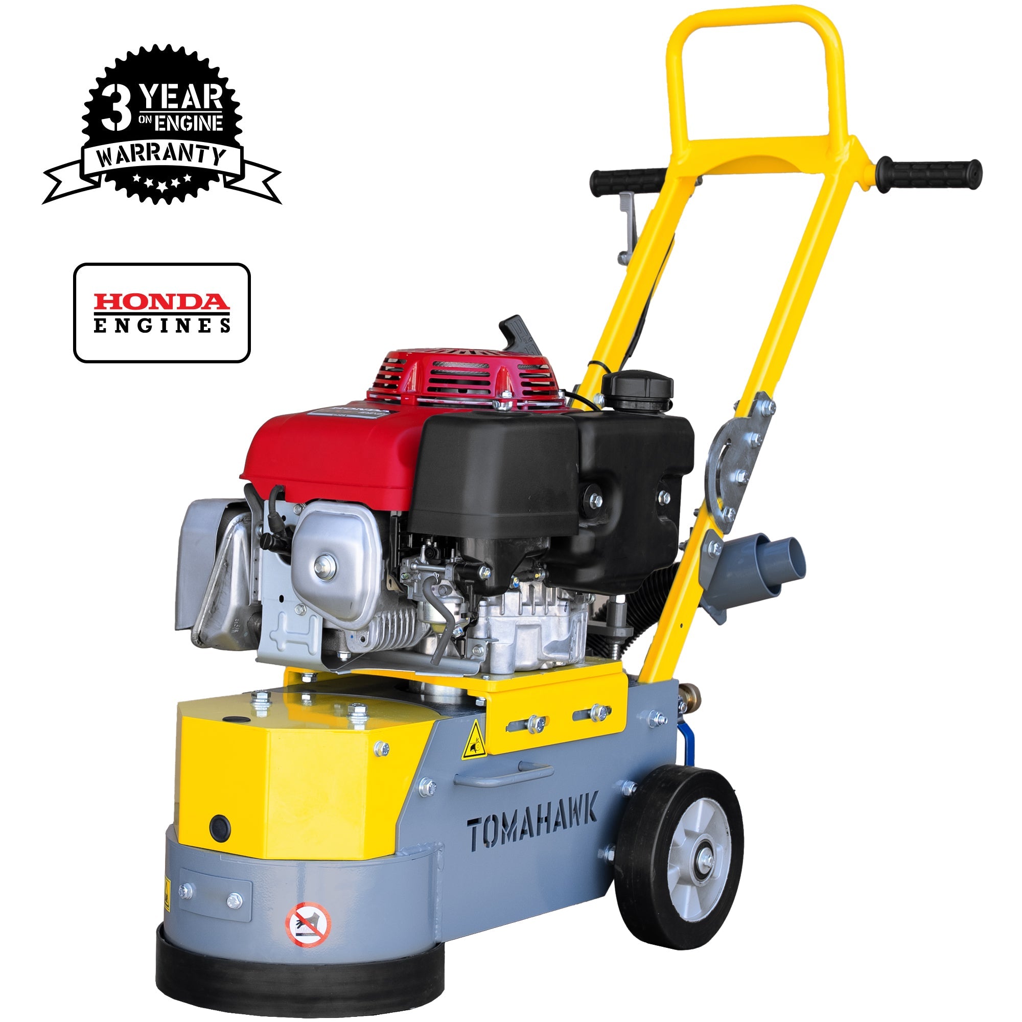Tomahawk 10" Honda Concrete Floor Grinder 10HP GXV390 Motor for Smoothing, Floor Prep, Coatings