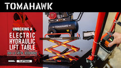 Tomahawk Electric Hydraulic Lift Table – 600 lb, 59 in. Extension Portable Powered Scissor Lift Cart for Warehouses, Shops & Material Handling