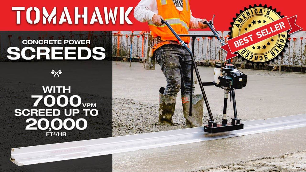 Tomahawk Power Screed Single Aluminum Blade Bundle (Choose 4ft, 6ft, 8ft, 10ft, 12ft, 14ft) - Machine Horizon
