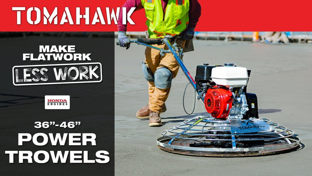 Tomahawk 36" Concrete Power Trowel 5.5HP Honda with Float Pan Cement Finishing Tool - Machine Horizon
