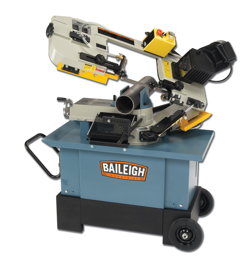 Baileigh BS-712MS; 7" x 10 Geared Head Mitering Horizontal/Vertical Band Saw 1HP, 120V, Single Phase