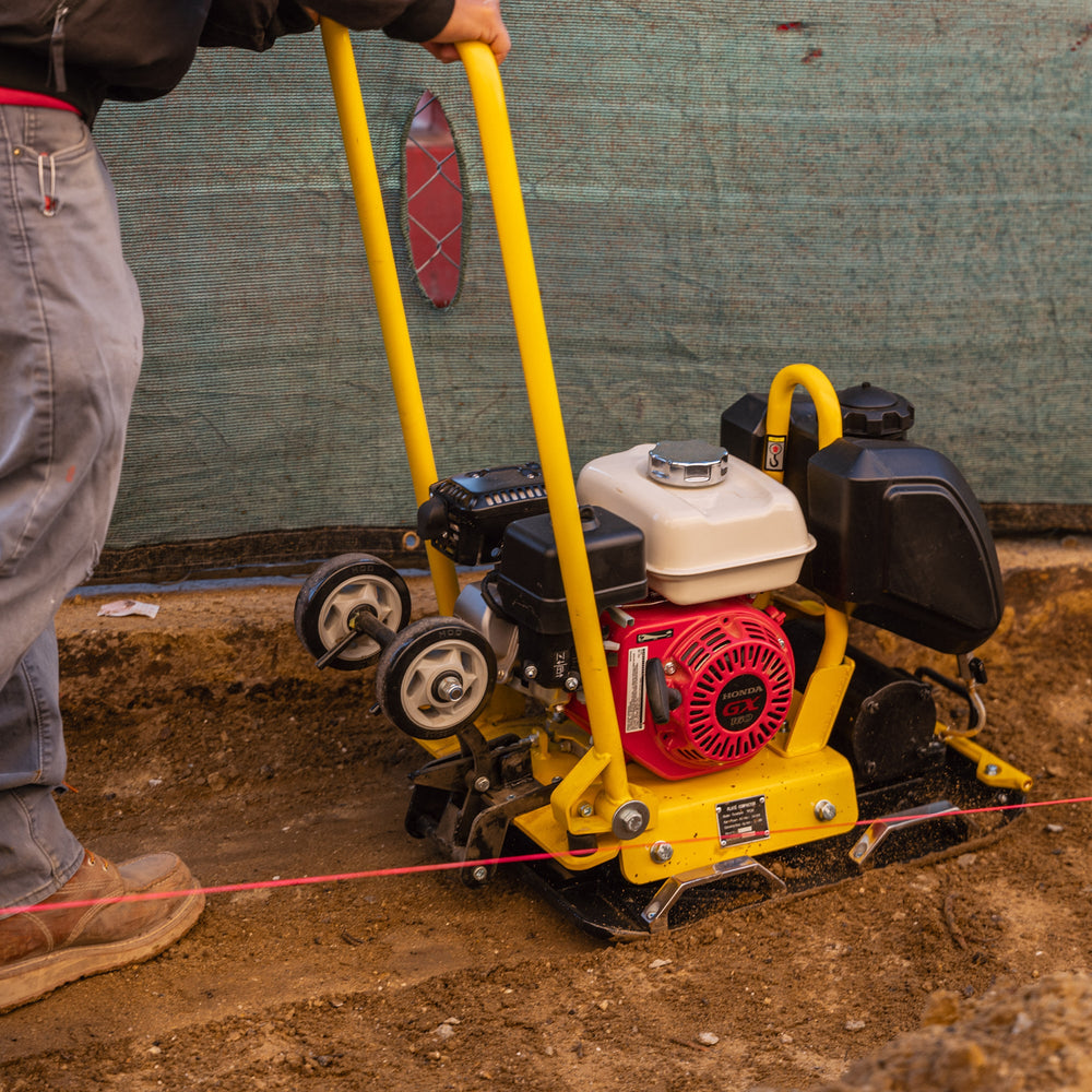 Tomahawk 5.5 HP Honda Vibratory Plate Compactor 23x17" for Soil Asphalt Paver Compaction - Machine Horizon