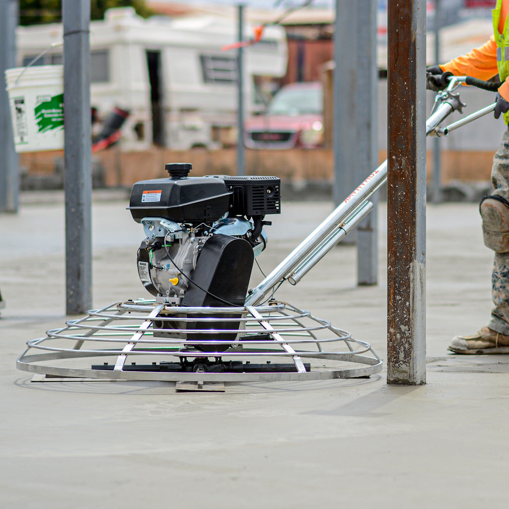 Tomahawk 36" Concrete Power Trowel 6HP Kohler Float Pan Screed Edge Cement Finishing Tool - Machine Horizon