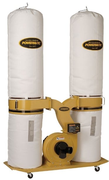 Powermatic PM1900TX-BK3 Dust Collector with 30-Micron Bag Filter Kit, 3HP, 3PH, 230/460V 1792073K