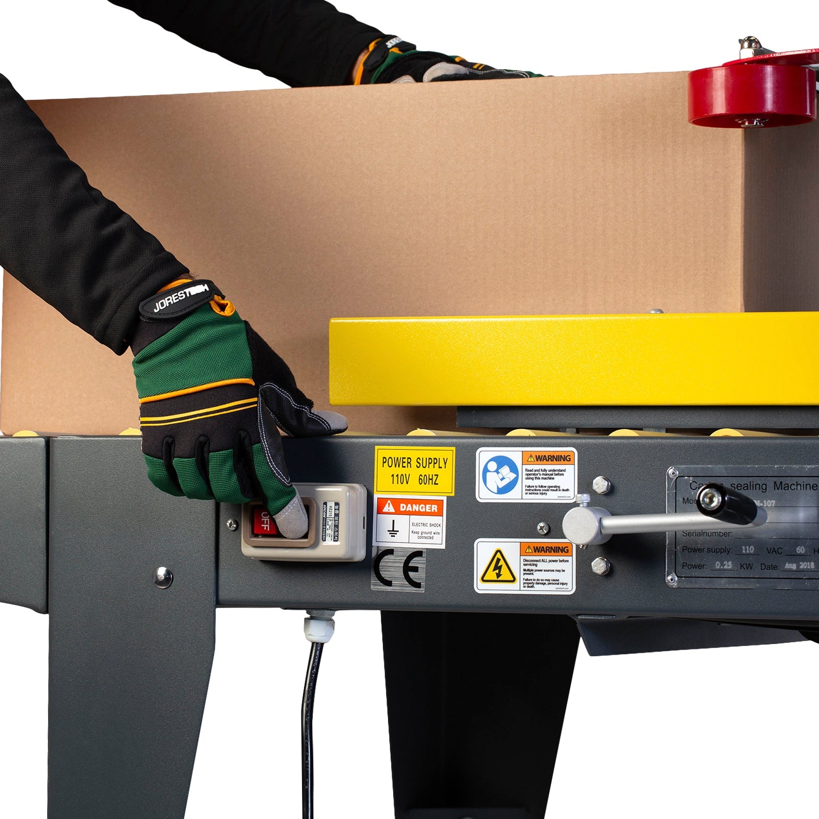 Jores Technologies Semi-Automatic Case Sealer Machine with Side Traction