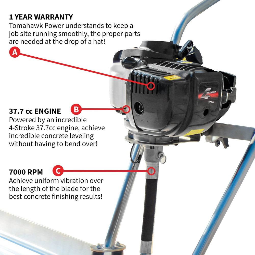 Tomahawk Concrete Power Screed Dual Aluminum Blade Bundle (Choose 2 Boards) - Machine Horizon