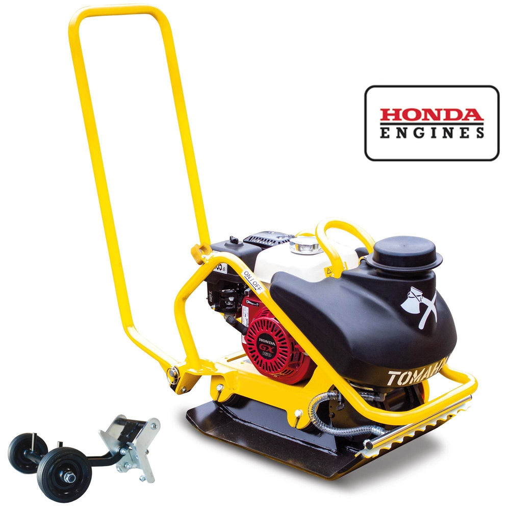 Tomahawk 5.5 HP Honda Vibratory Plate Compactor for Asphalt Aggregate Soil Compaction - Machine Horizon